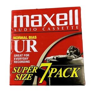 Maxell Audio Cassette Normal Bias UR 90 Minutes 7 Pack